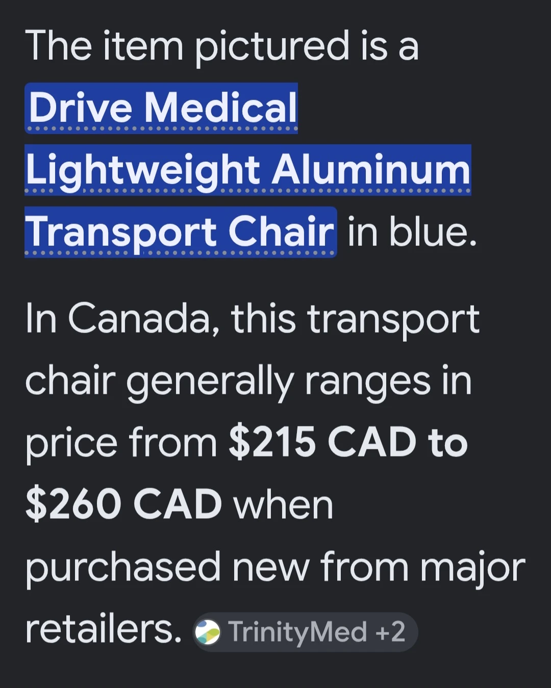 Drive Medical Lightweight Aluminum Transport Chair  ✨️ - photo 2