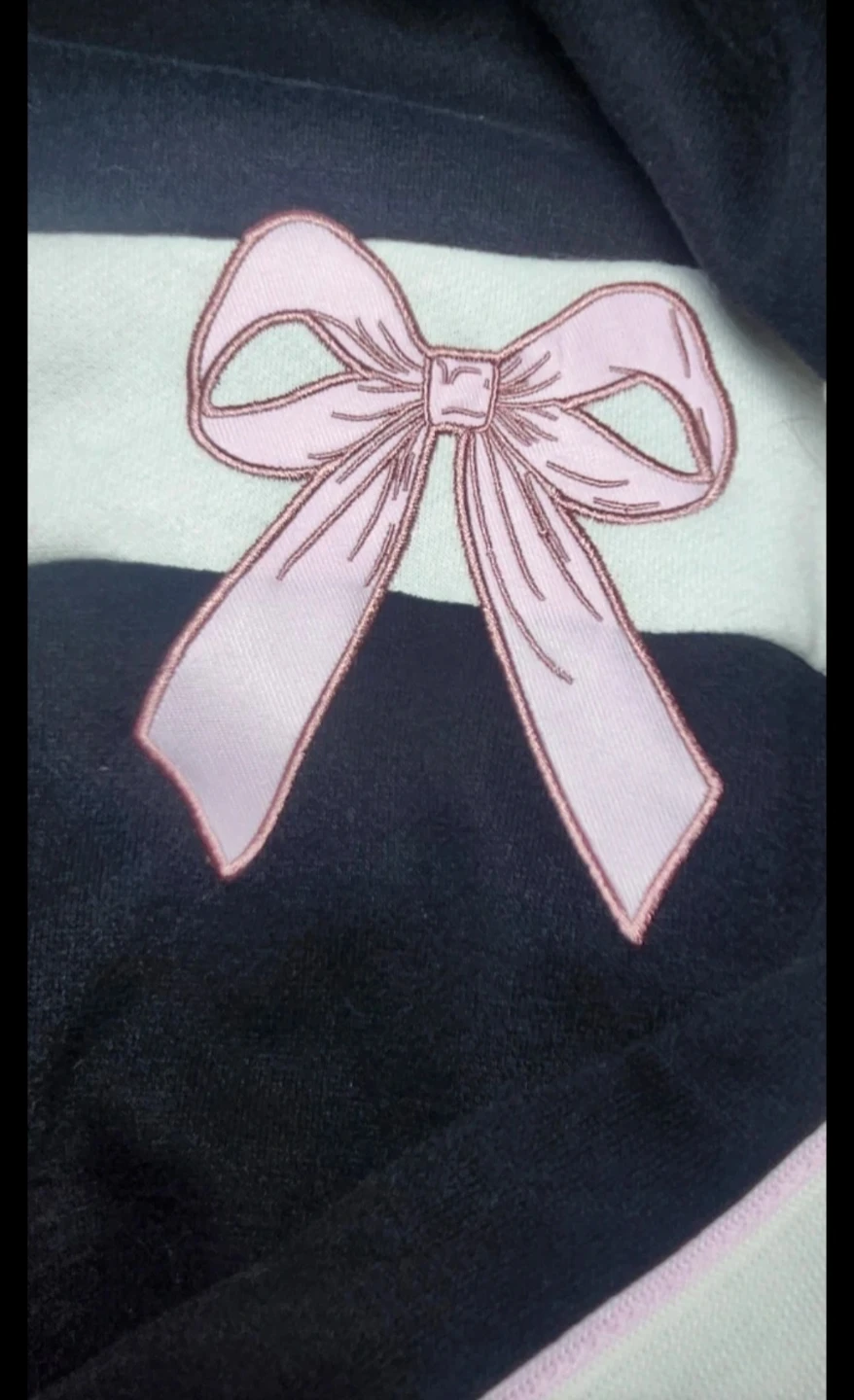 Forever 21 Black Zip-Up Jacket with Pink Bows - Size M - photo 2