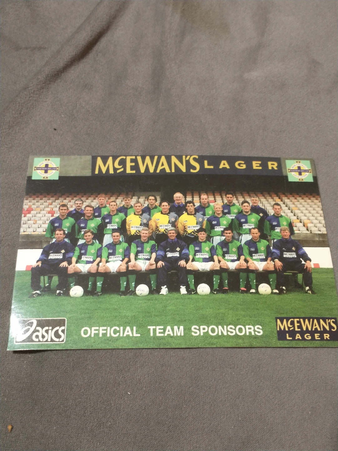 1997 Northern Ireland national team postcard - photo 2