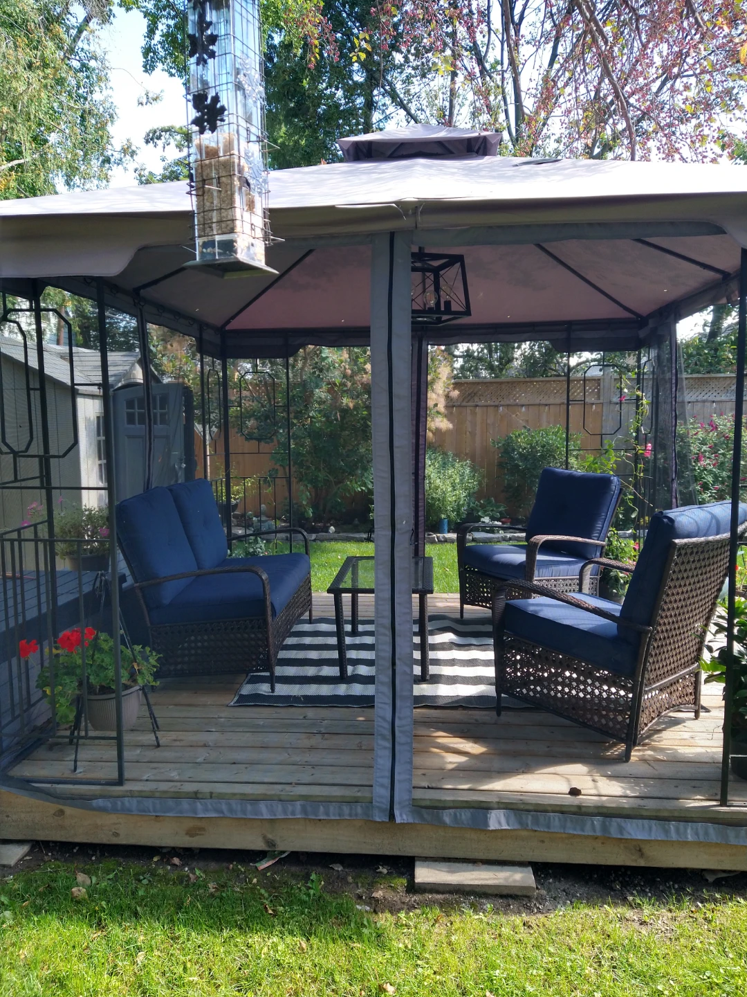 Outdoor Gazebo Frame and Canopy with Mosquito Netting - photo 3