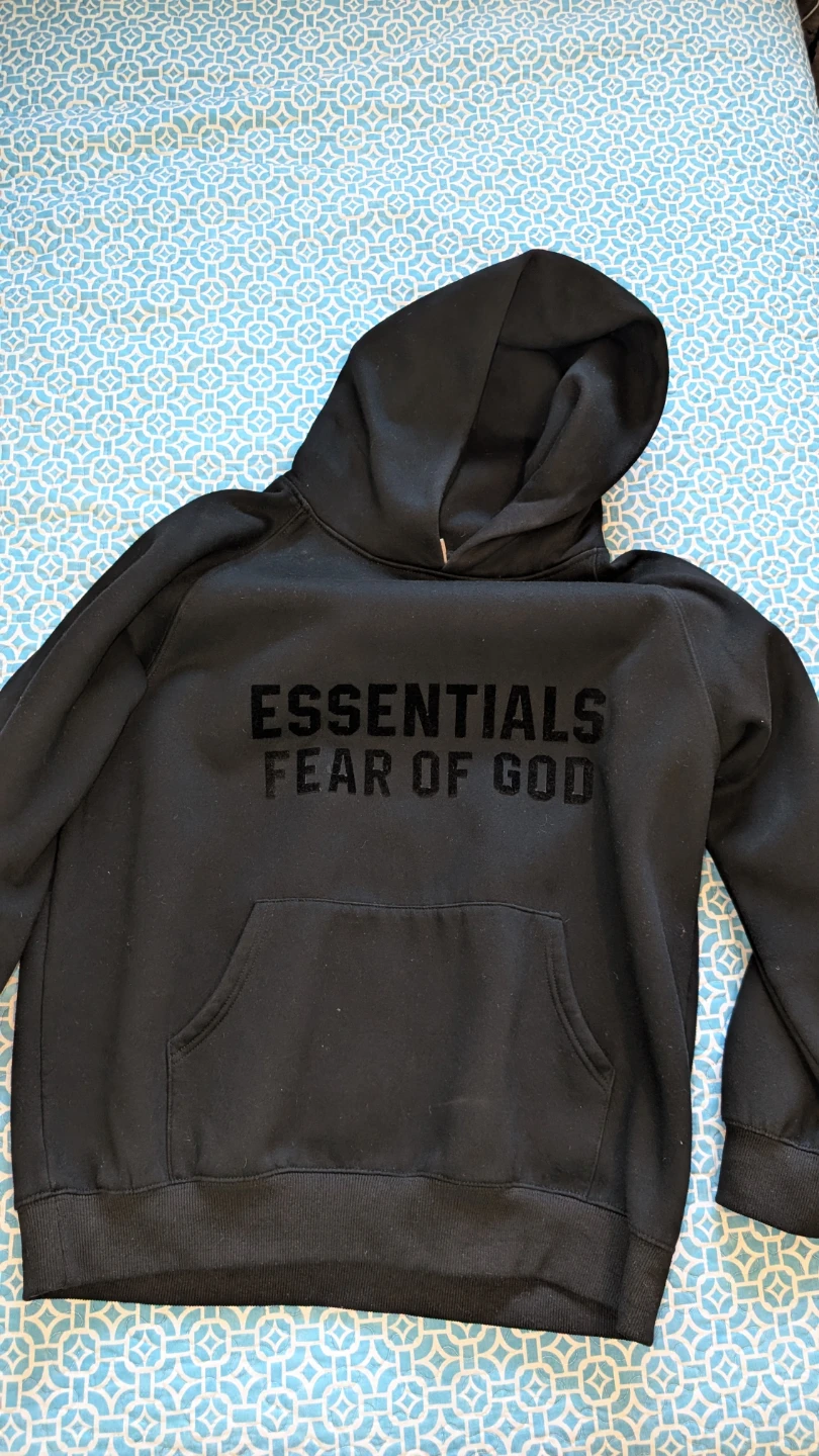 Essentials hoodie black size medium