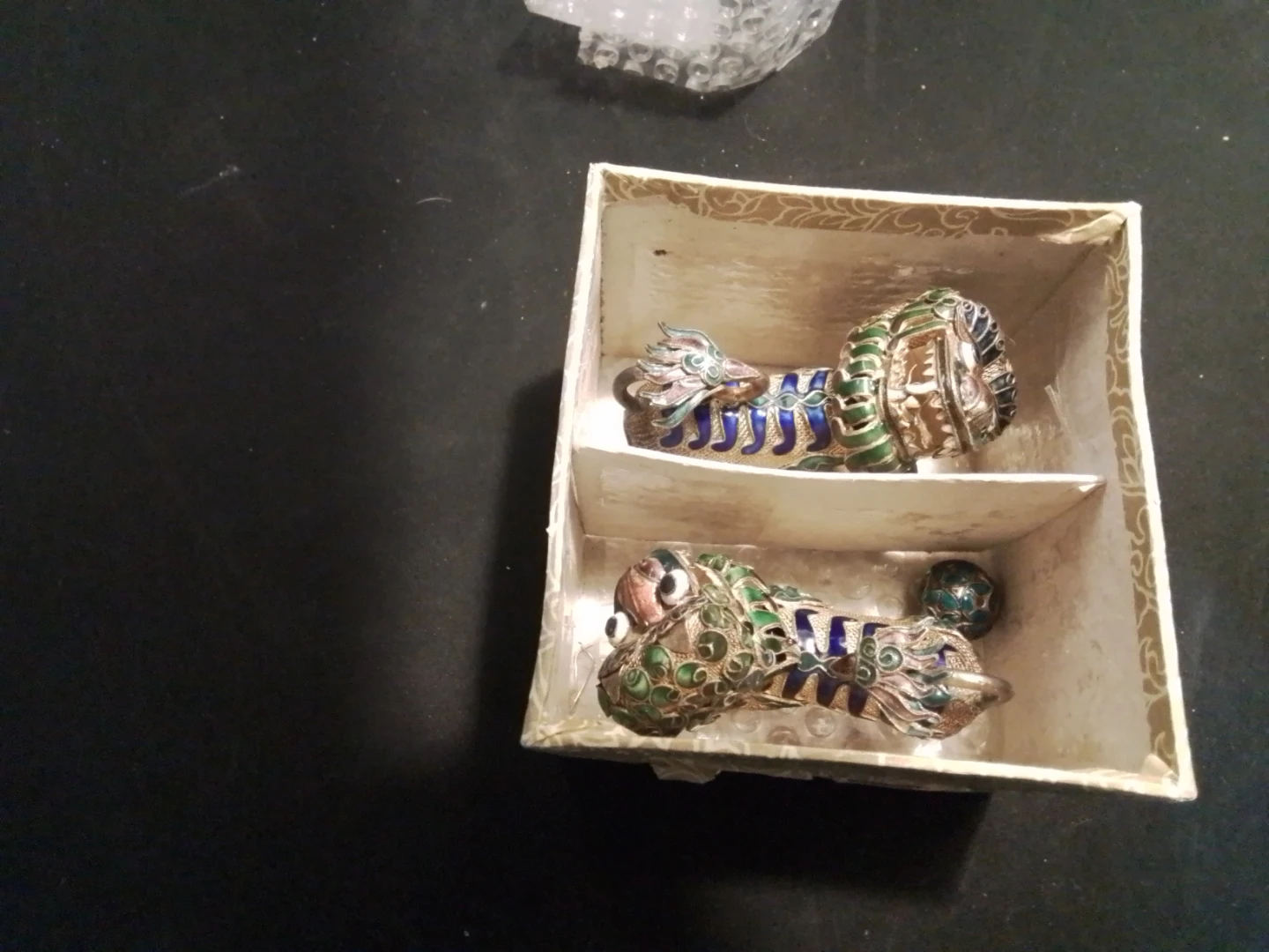 Antique Cloisonné Foo Dogs with Balls - photo 4