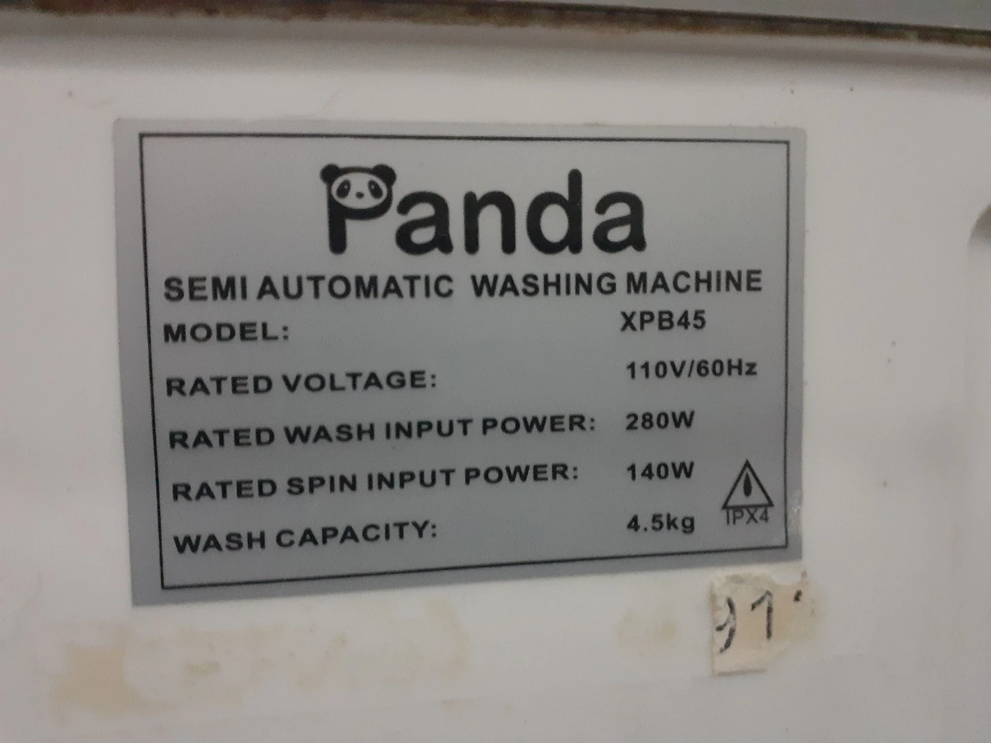 Panda Semi Automatic Apartment Washing Machine XPB45 - photo 3