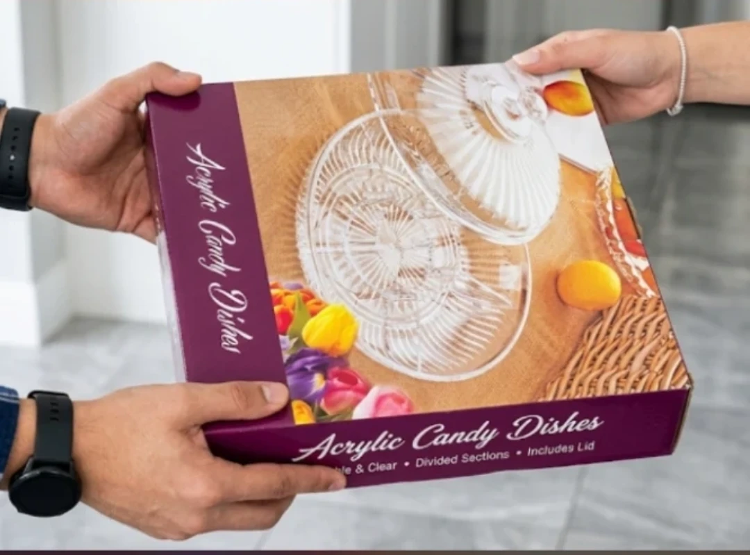 Acrylic Candy Dishes with Divided Sections and Lid - photo 3