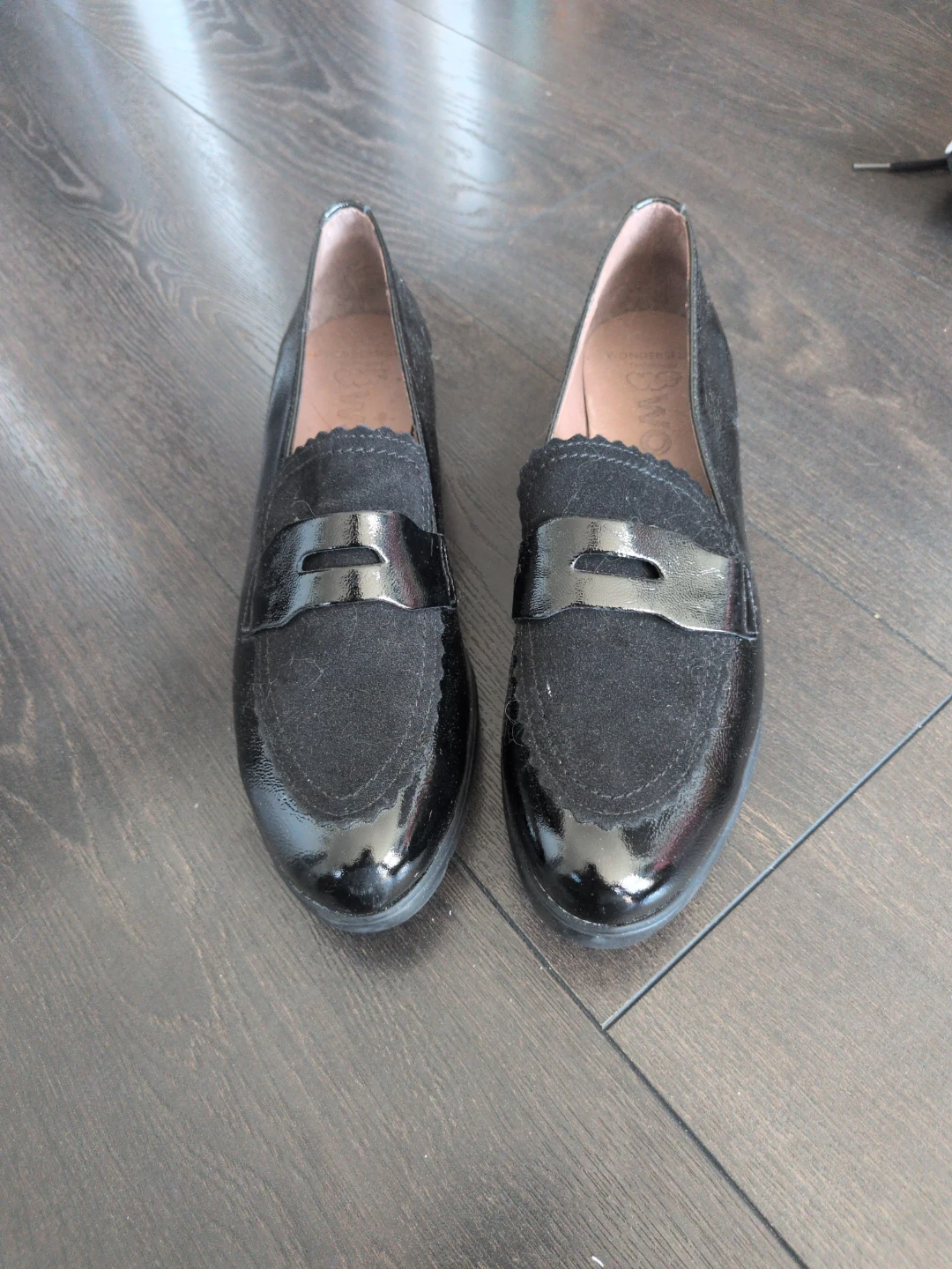 Wonders Black Loafers size 9