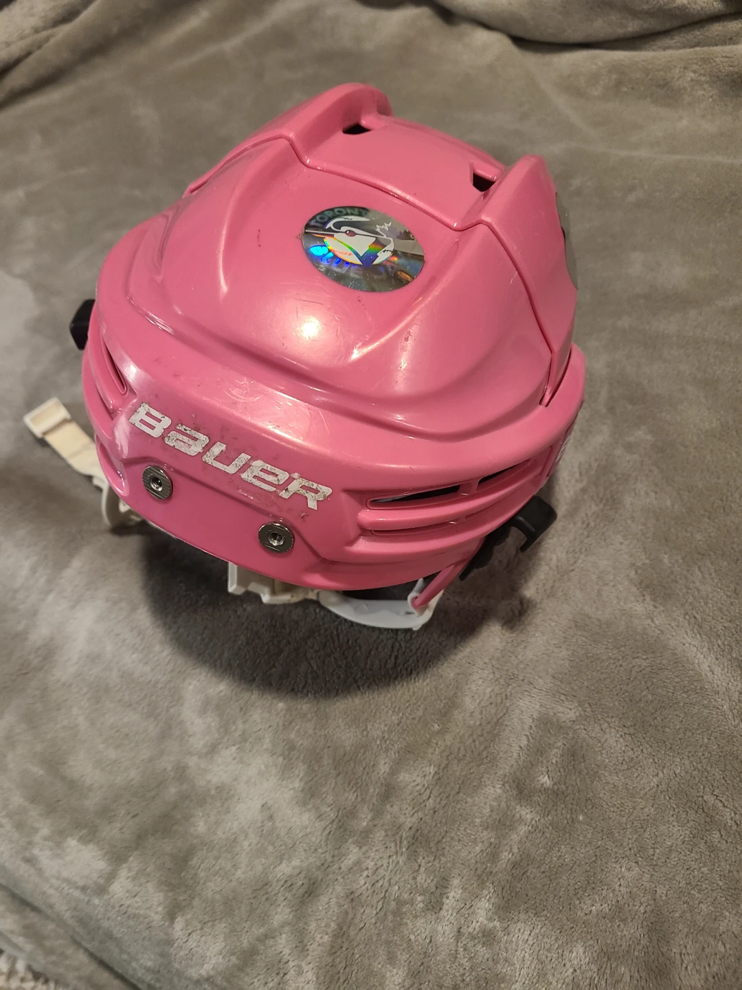 Pink Bauer Prodigy Hockey Helmet