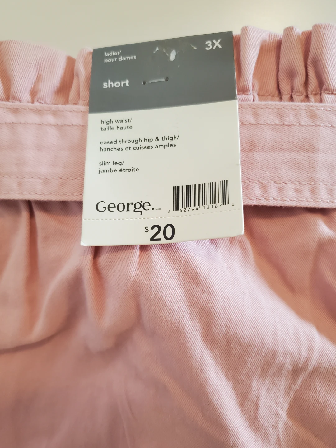 George Pink High Waist Shorts Size 3X - photo 3