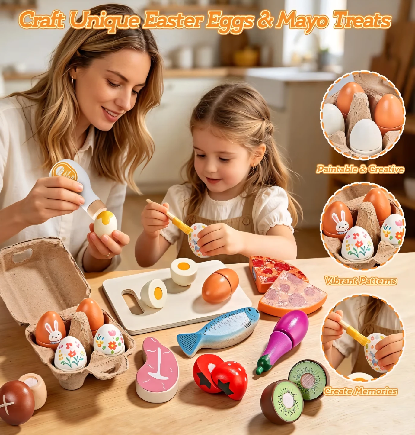 Wooden Play Food Set - photo 5