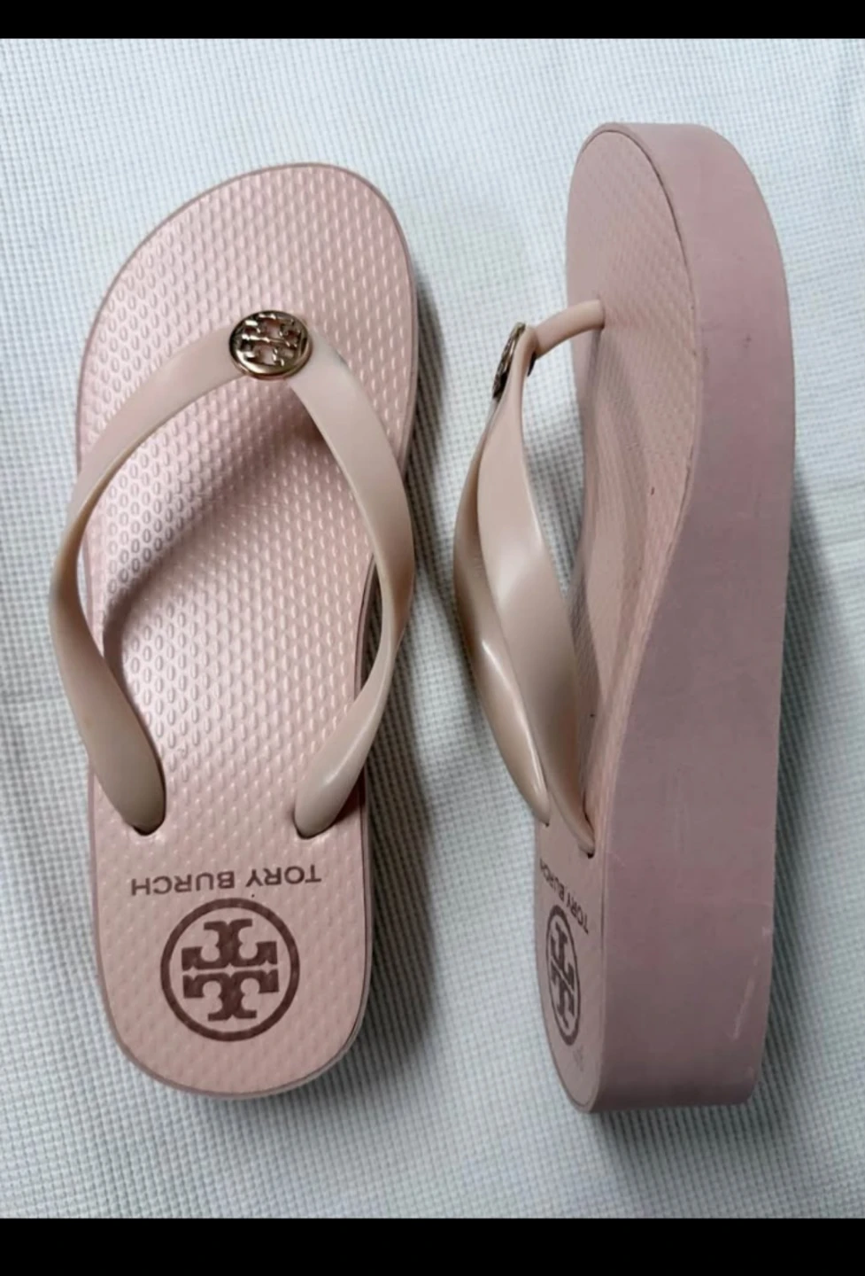 Tory Burch Wedge Flip Flops - Pink - Size 6M - photo 2