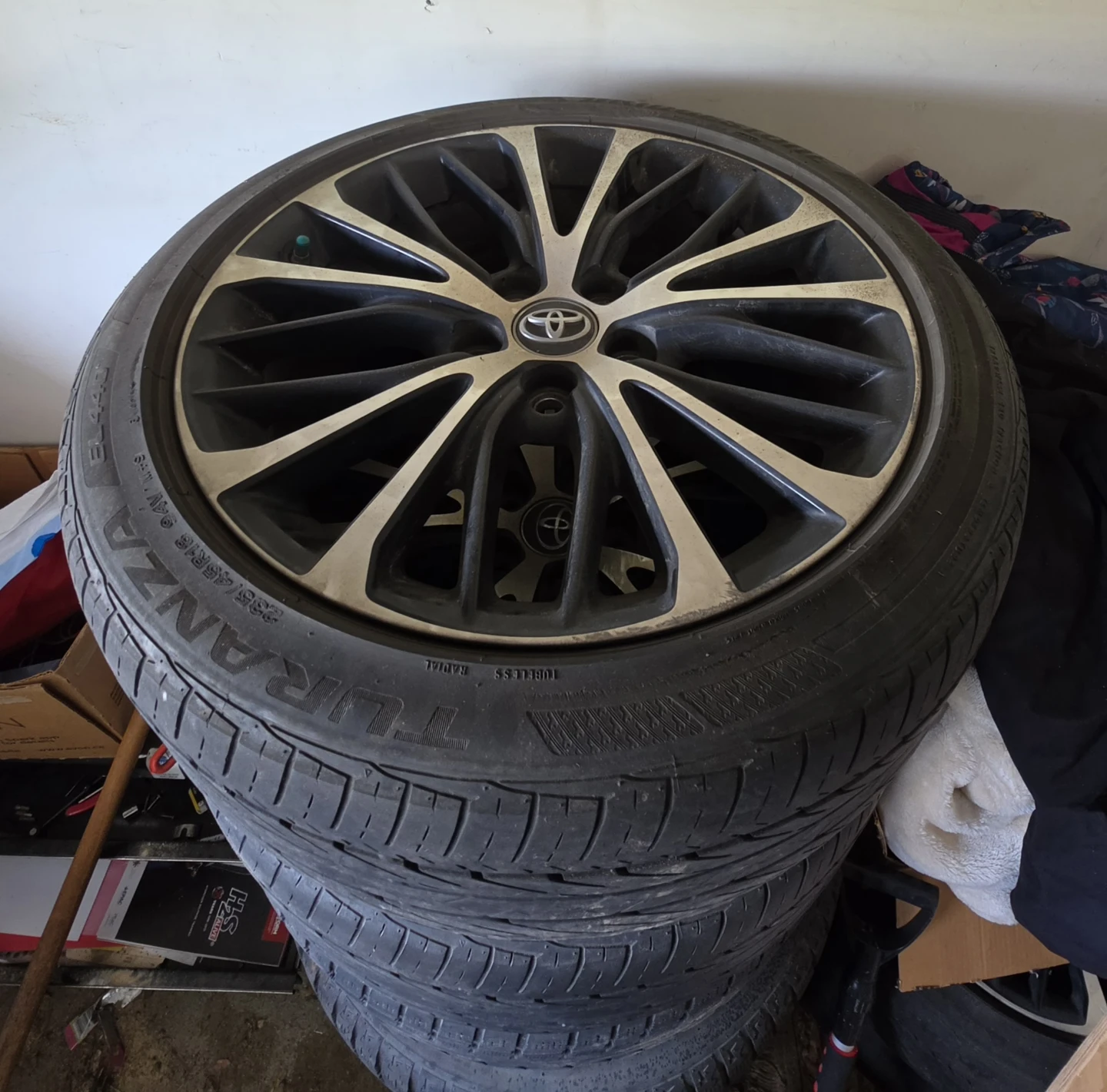 Set of 4 Toyota 235/45R18 Tires and Rims - photo 2