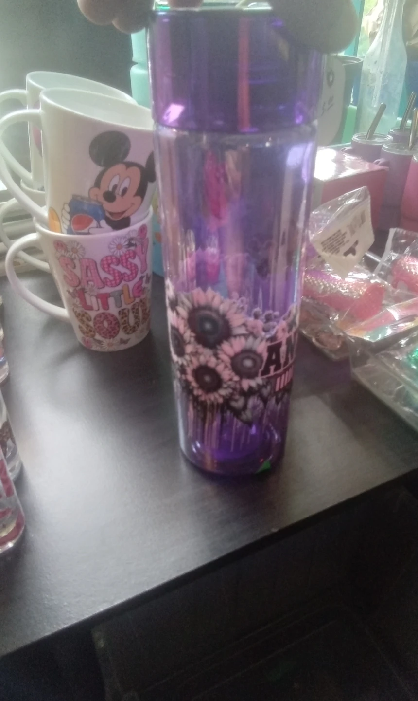 Purple "Anxiety Loading" Water Bottle - photo 2