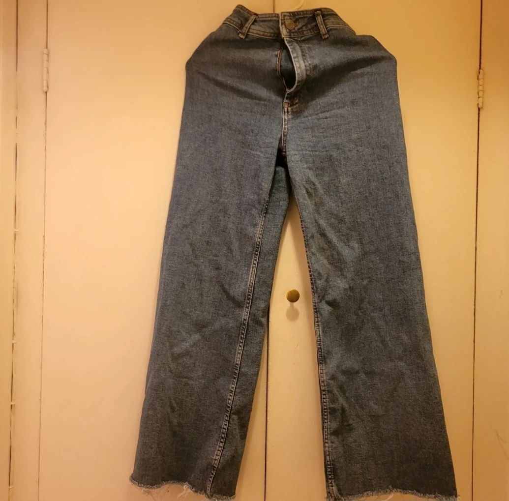 Size 4 -ZARA Wide Leg Denim Jeans - photo 4