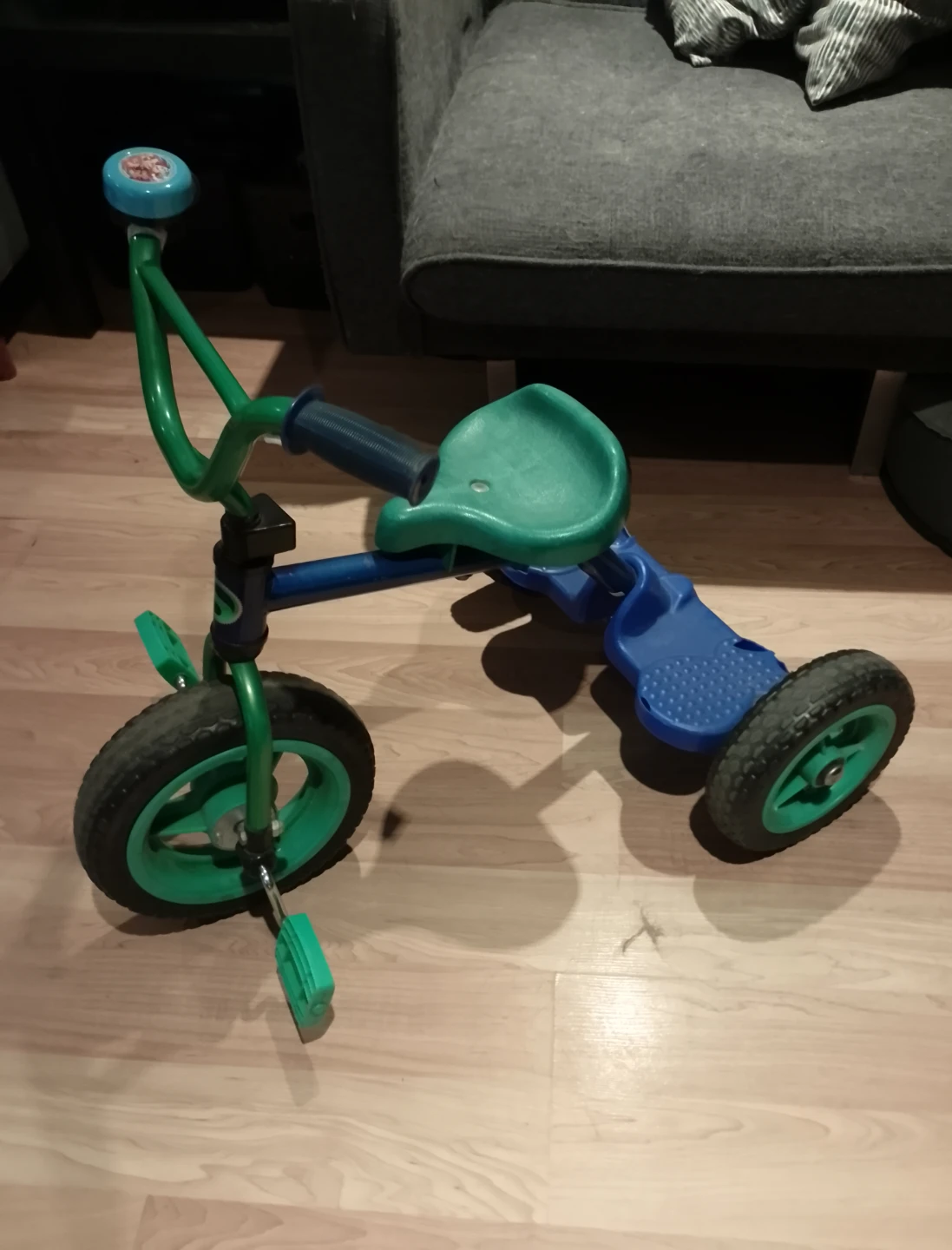 Blue and Green Tricycle
