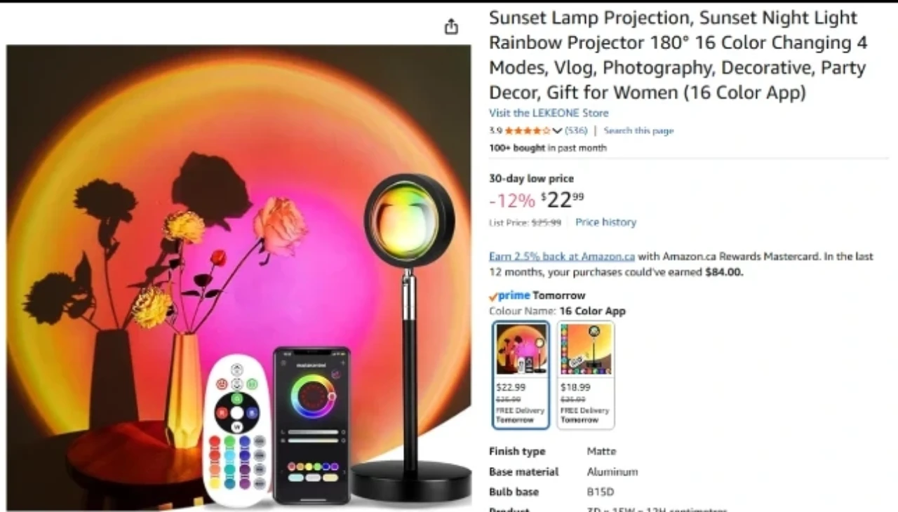 Sunset Projection Lamp