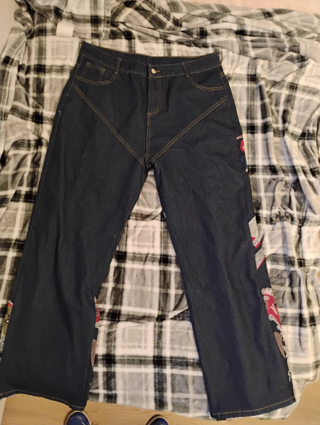 Embroidered Denim Jeans
