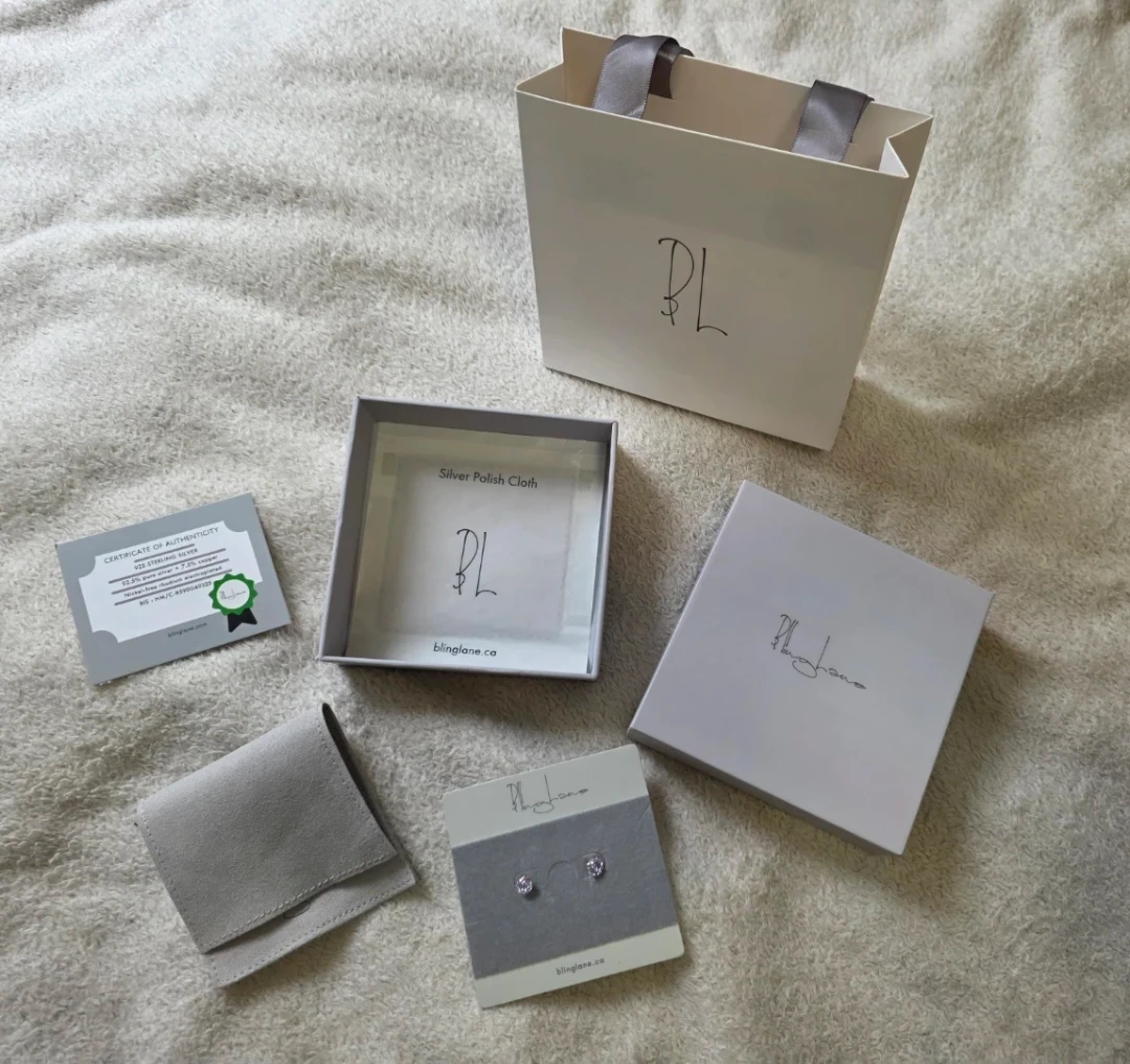 GIFTABLE Brand New Sterling Silver Crystal Stud Earrings - photo 2