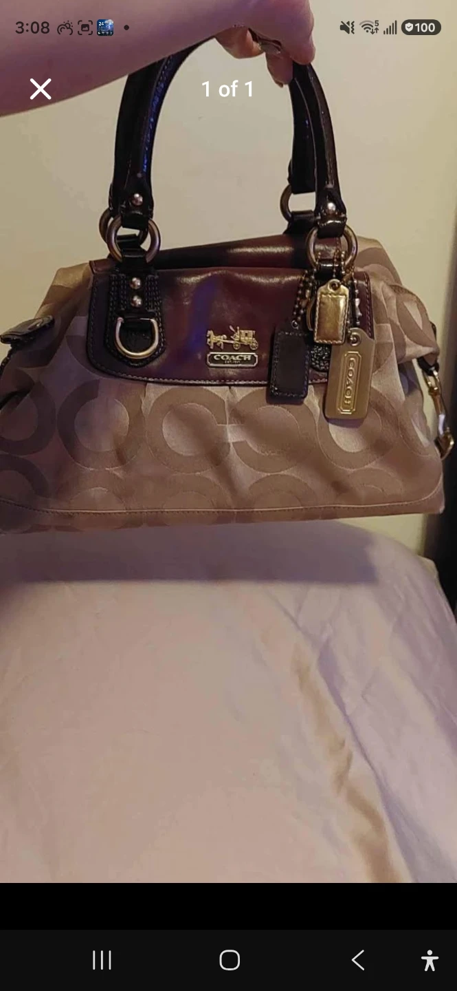 Coach Monogram Shoulder Bag