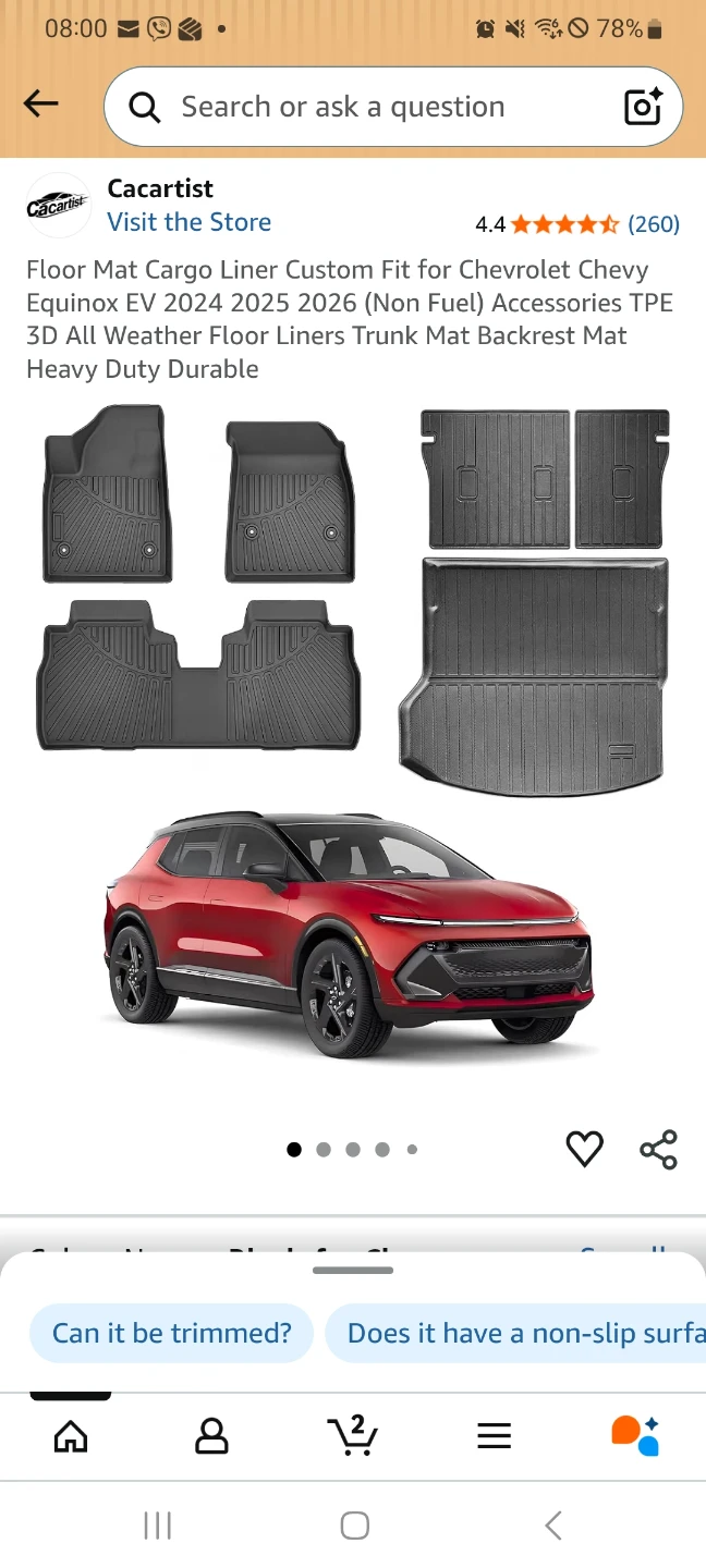 Auxko All Weather Floor Mats for Chevrolet Equinox EV - photo 3