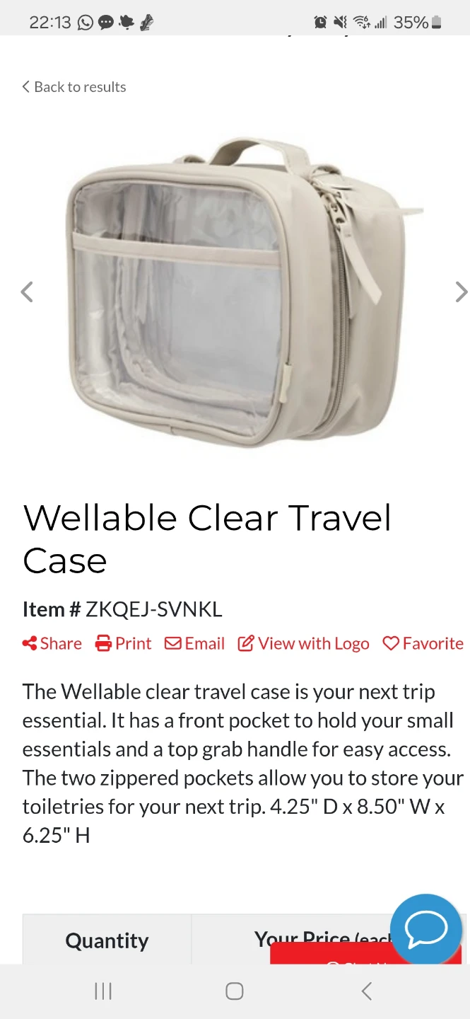 Investly Grey Clear Travel Toiletries Bag (Brand New) - photo 2