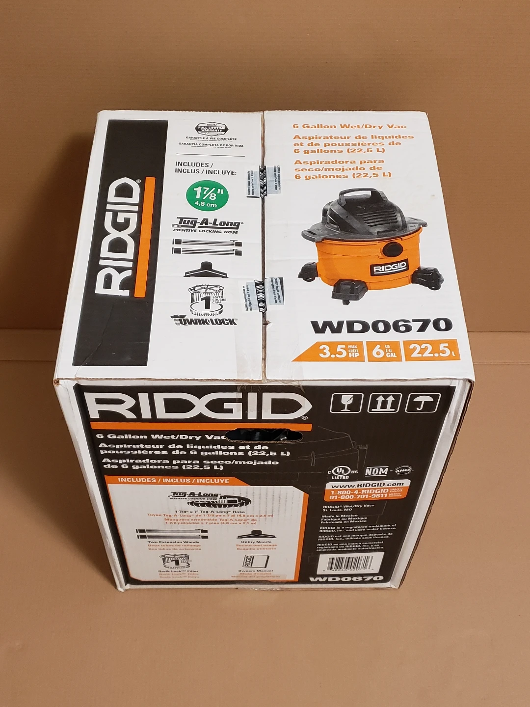 RIDGID 6 Gallon Wet/Dry Vac