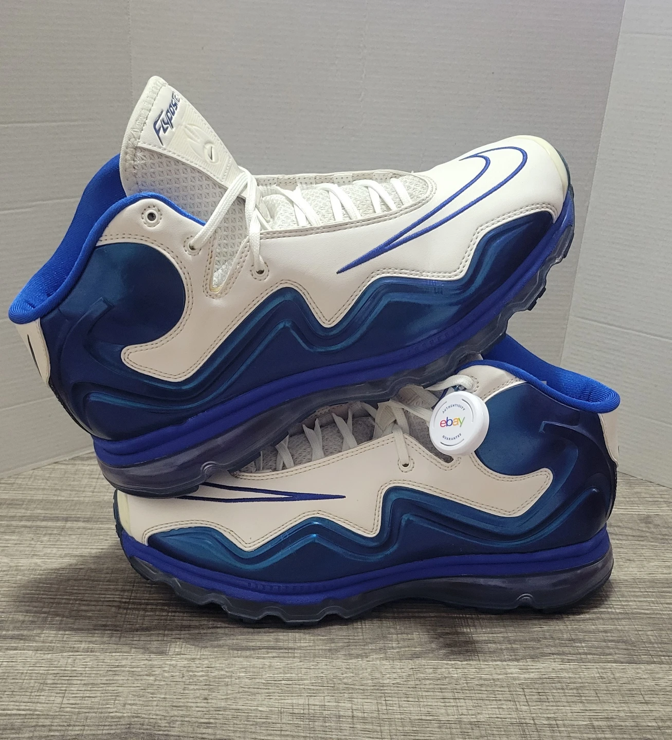 Nike Flyposite Men's Basketball Shoes White/Blue Size 11