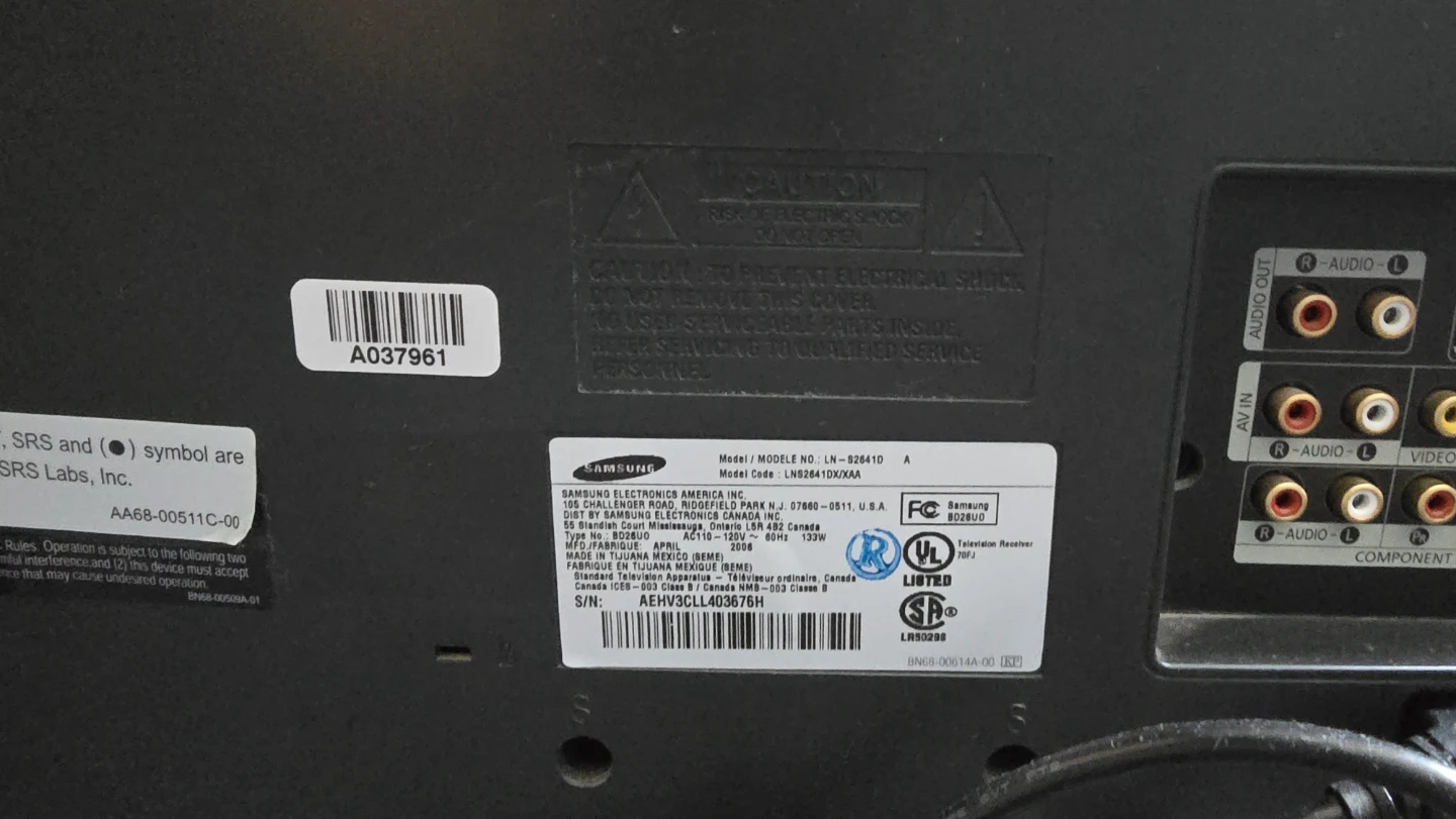 FREE - 26" Samsung TV (LN-S2641D) - photo 2