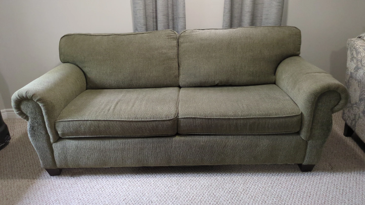 Green Two-Seater Sofa