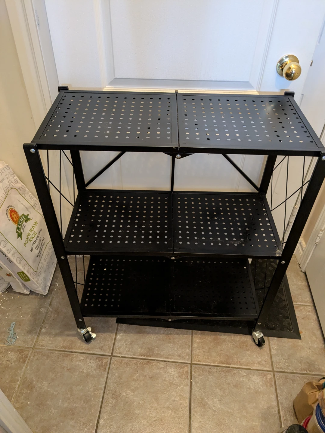 Metal rack with wheels - photo 2