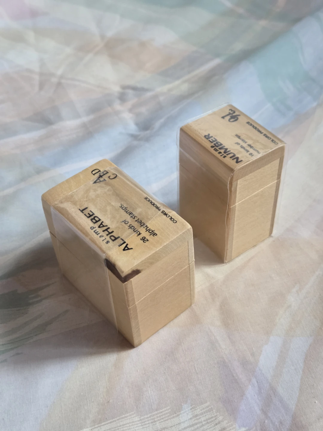 🆕Alphabet and Number Wooden Stamp Sets - photo 5
