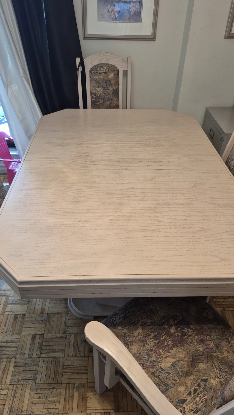 Dinning table with insert and 6 chairs