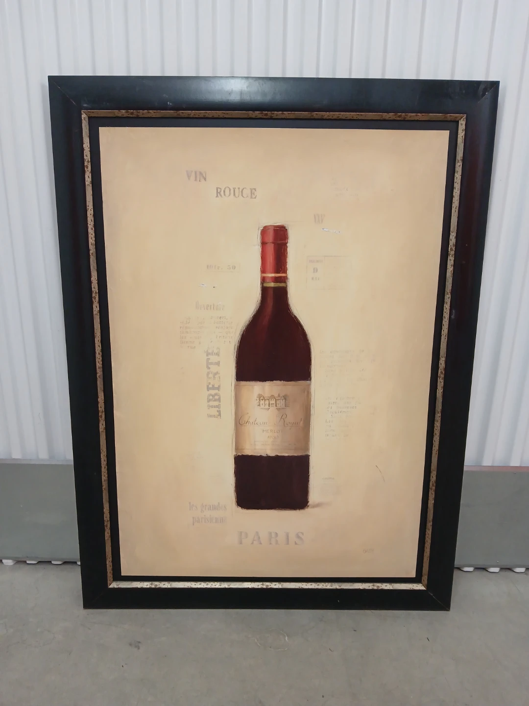 Framed Art Print 'Chateau Royal Merlot' by Emily Adams