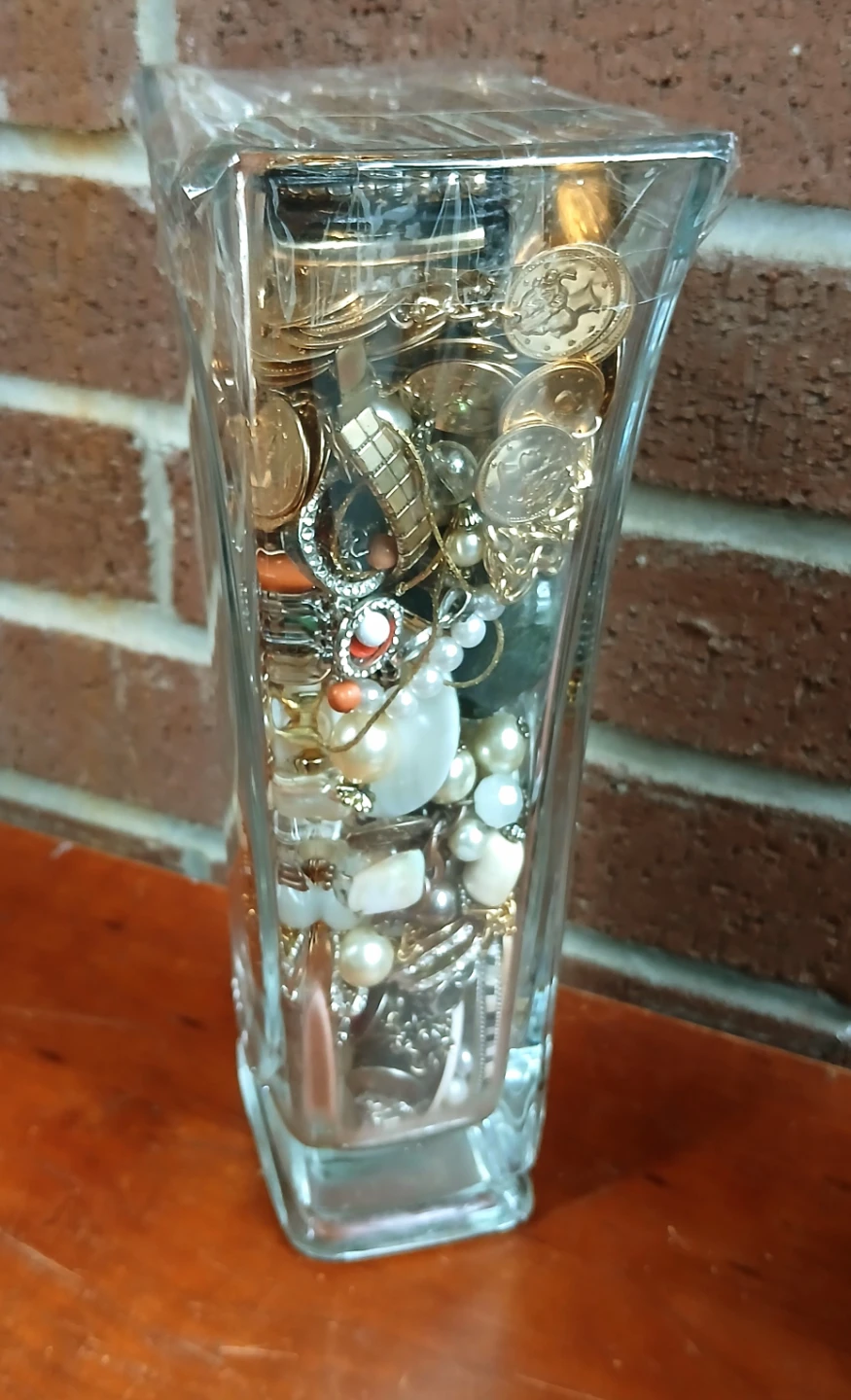 Large Costume Jewellery Collection/vase