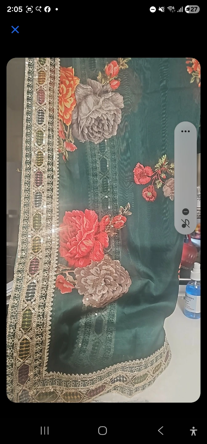 Green floral print kurti - photo 2