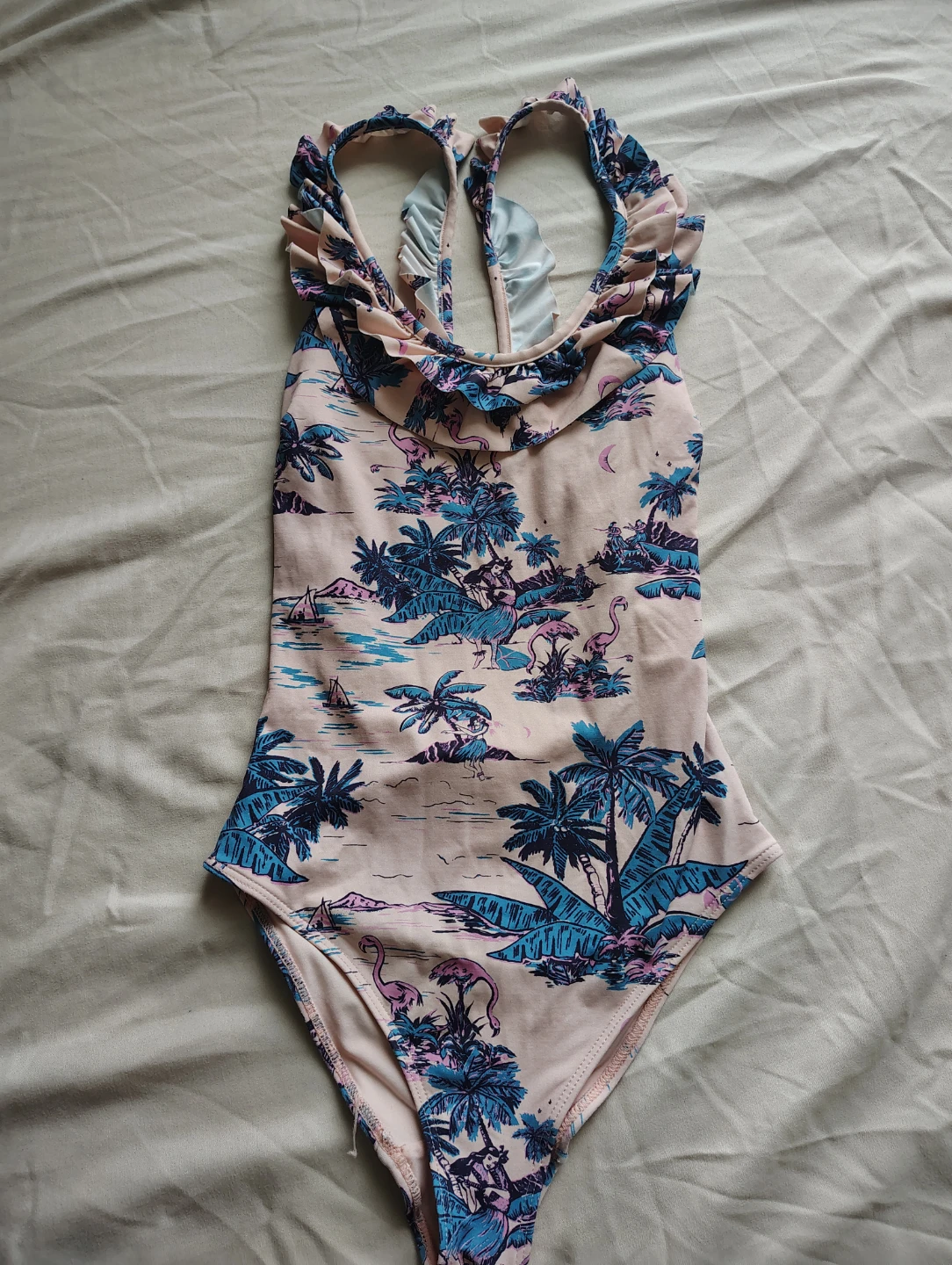 H&M Flamingo Tropical Print Swimsuit