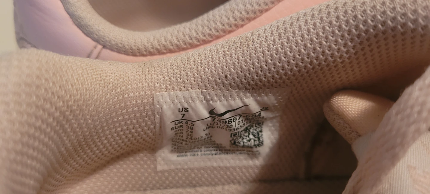 Nike Women's Pink Court Vision Sneakers Size 7 - photo 3