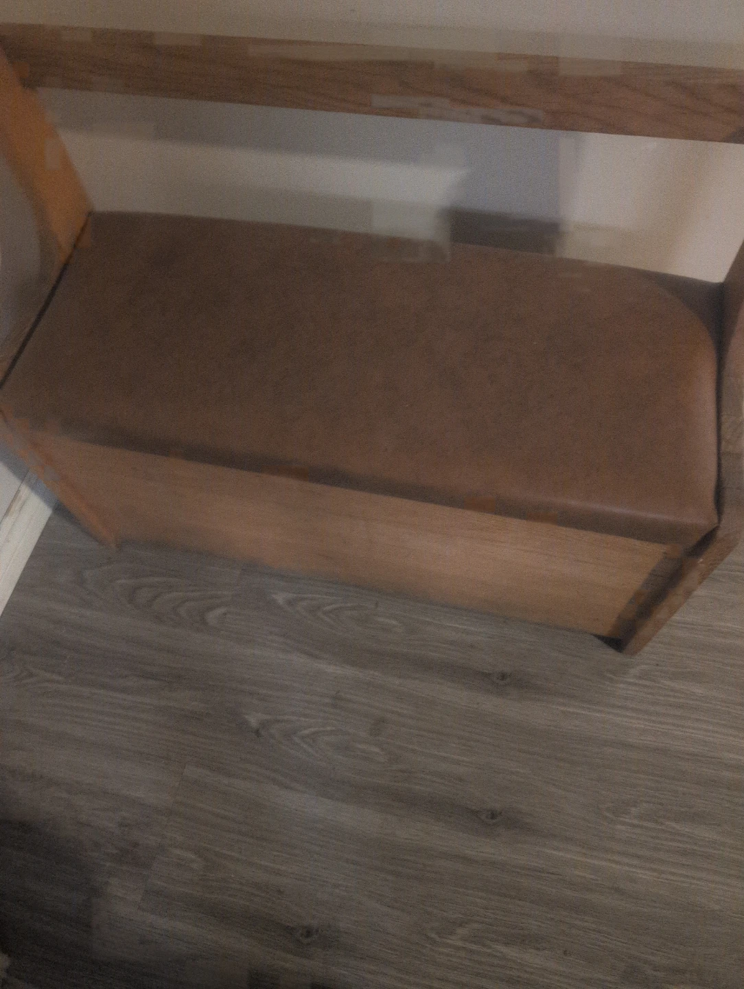 Wooden Storage Bench with Padded Seat