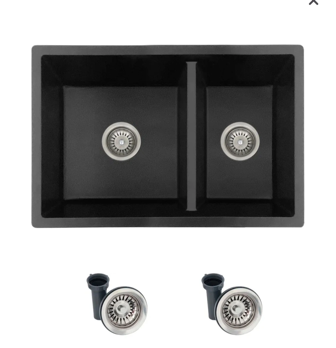 BRAND NEW Composite Granite Double Bowl Kitchen Sink - photo 2