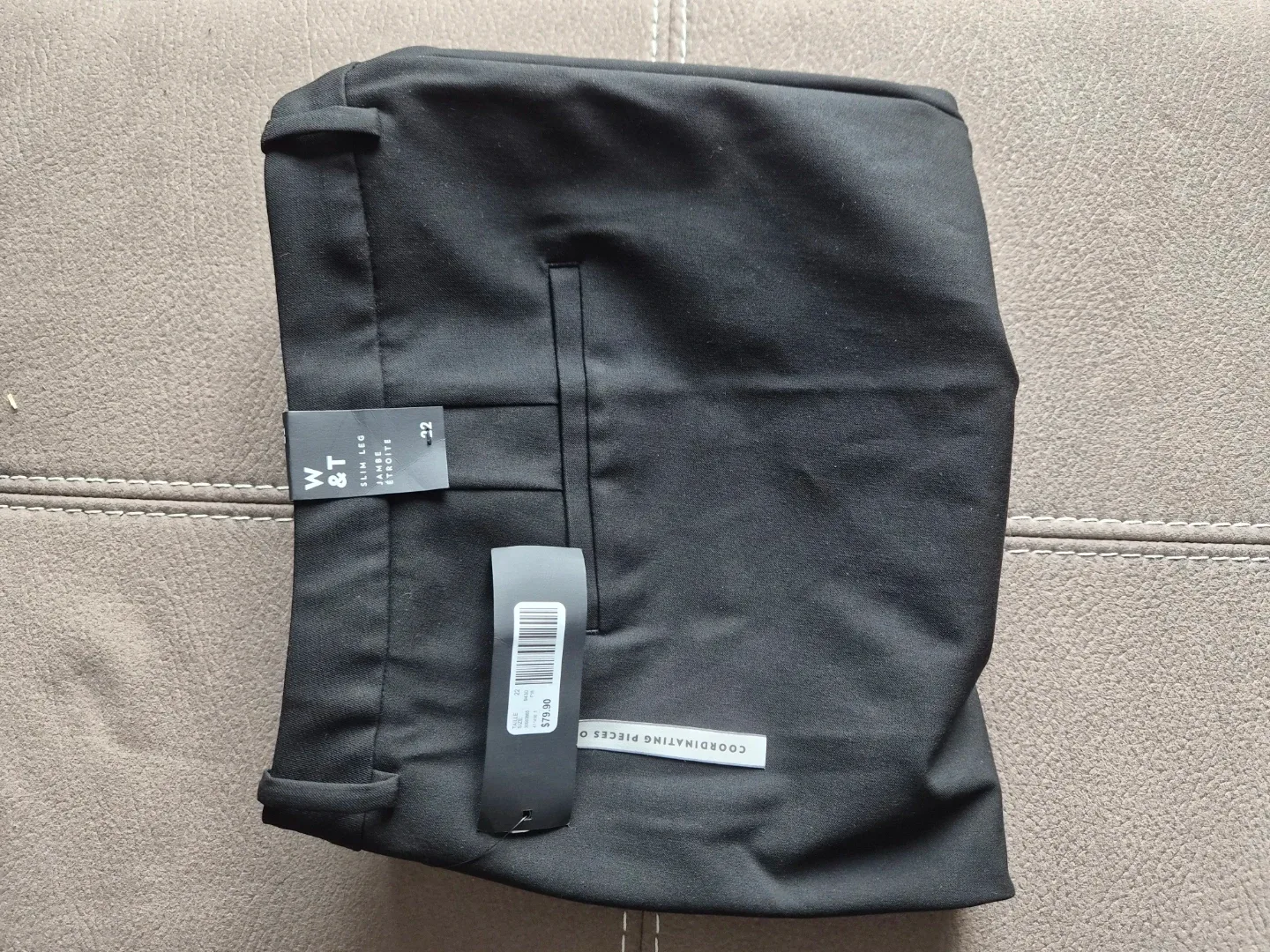 W & T Black Slim Leg Pants - Size 22 - photo 4