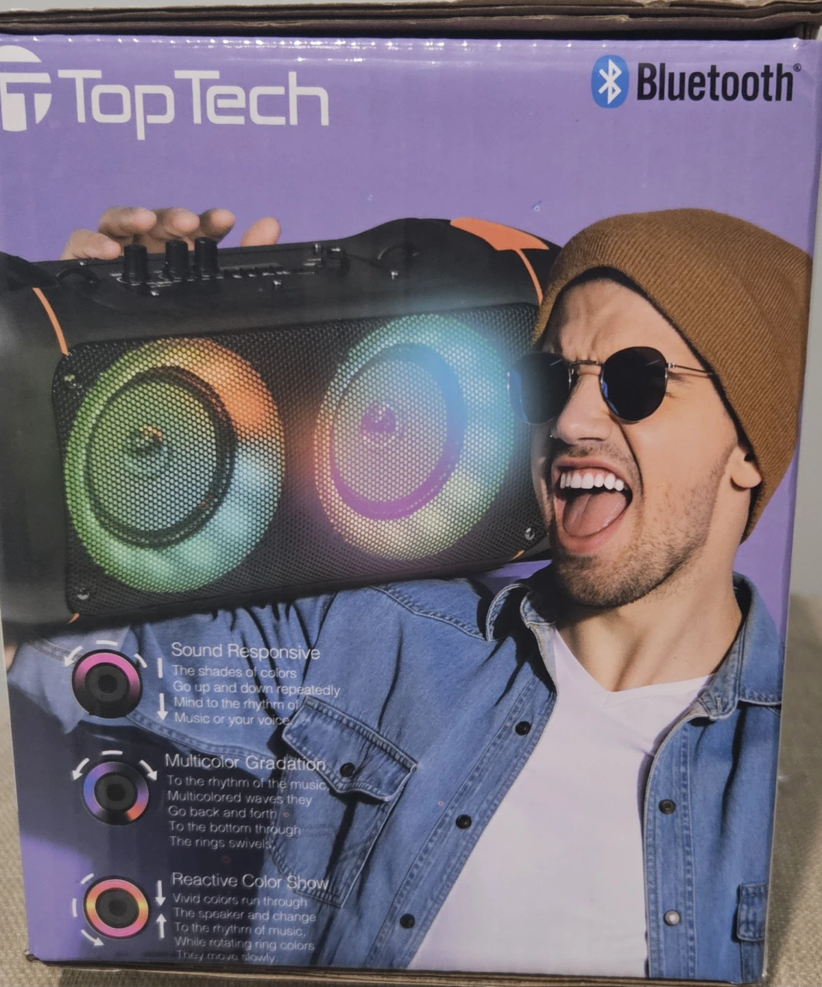 Top Tech BLADE-66 LED Party Speaker with Bluetooth