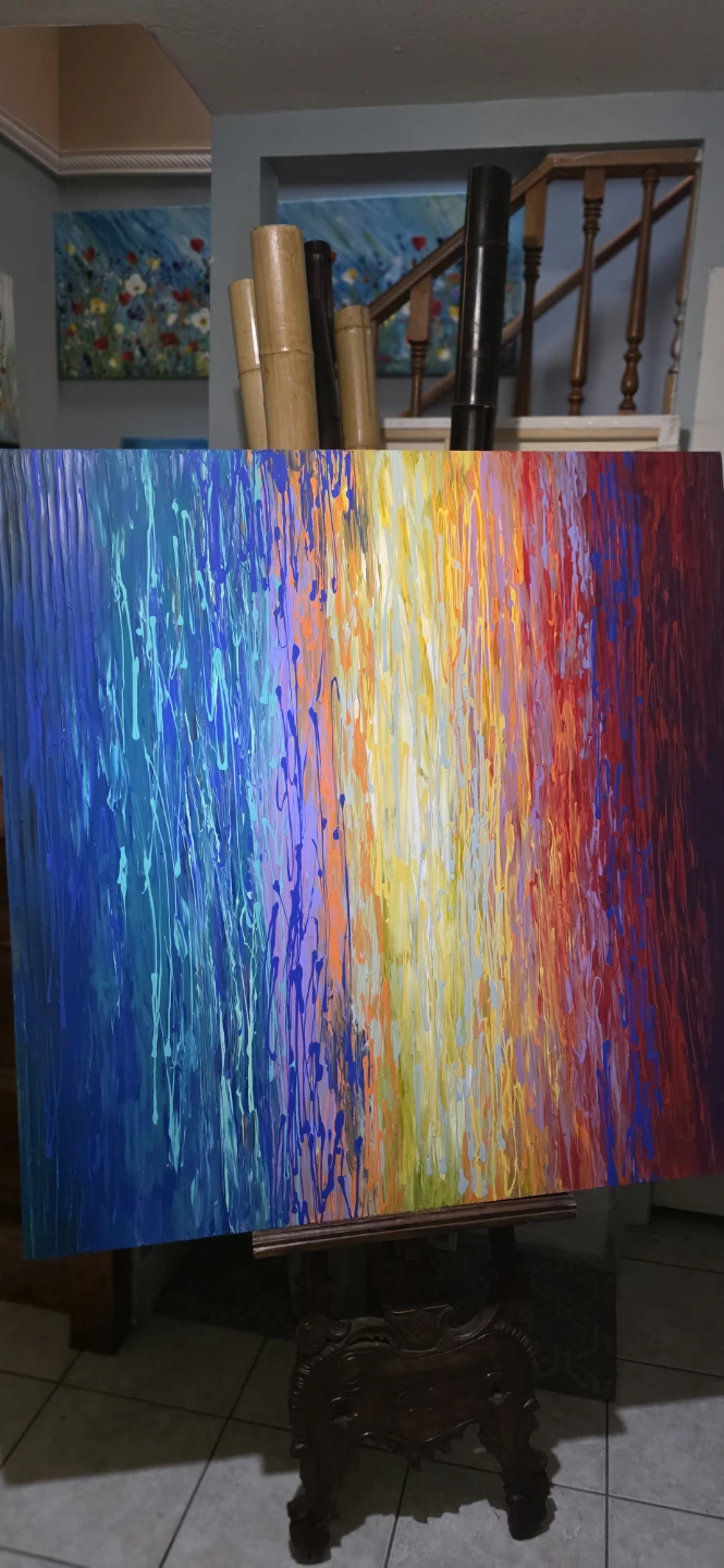 Huge original hand-painted painting by local artist Abstract