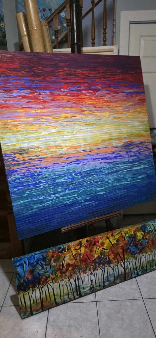 Huge original hand-painted painting by local artist Abstract - photo 4