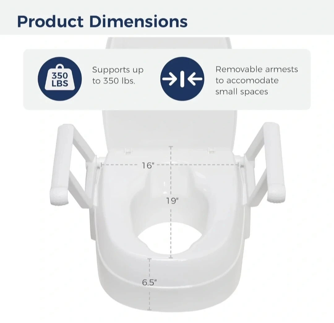 BNIB Drive Medical PreserveTech Universal Raised Toilet Seat - photo 3