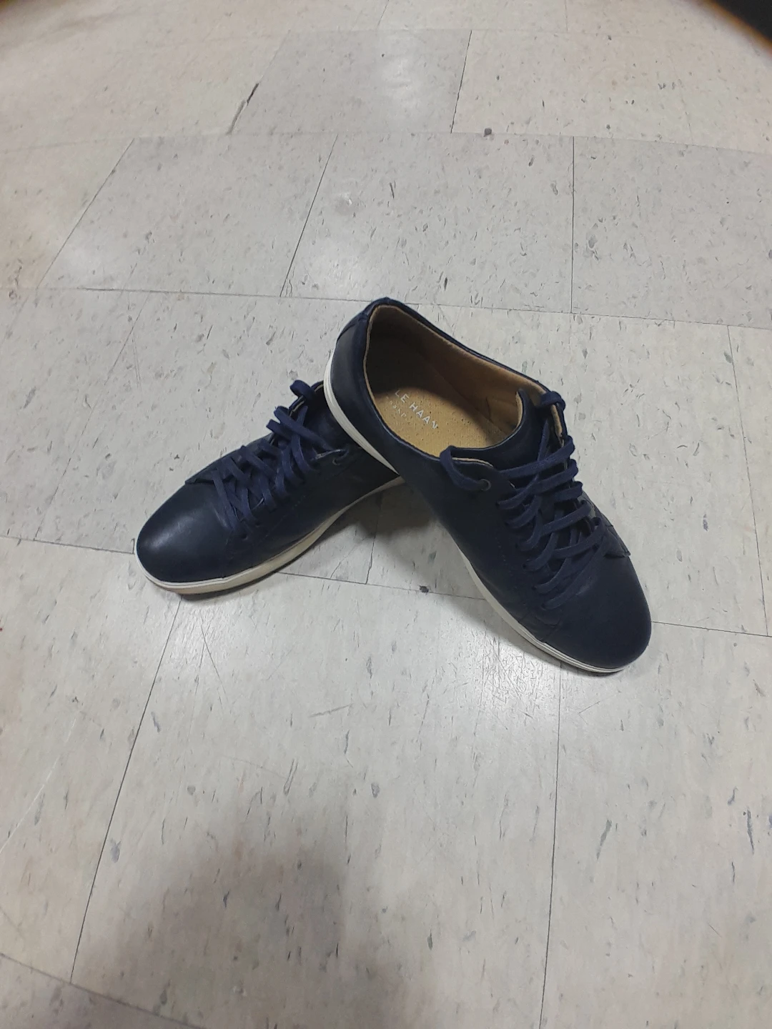 Cole Haan Navy Leather Sneakers - Size 10 - photo 3