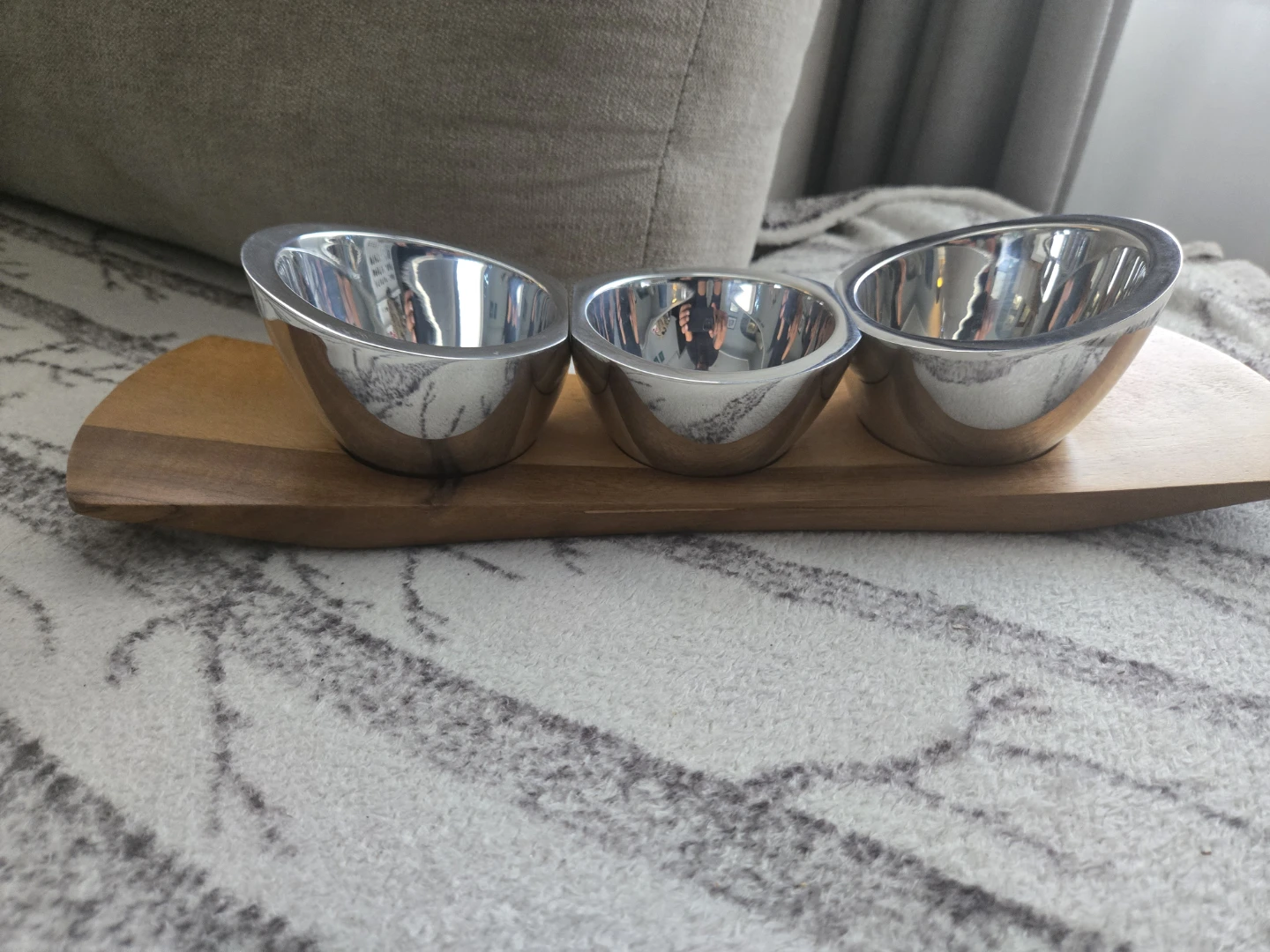 Nambe Trio Condiment Set - 15 IN