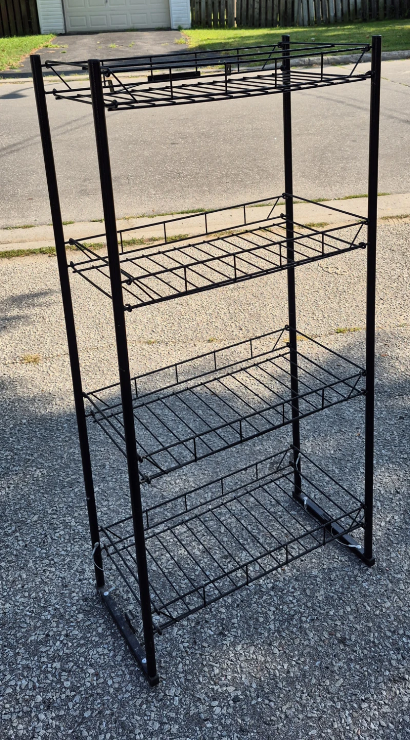 Black 4-Tier Wire Shelf Unit - photo 2