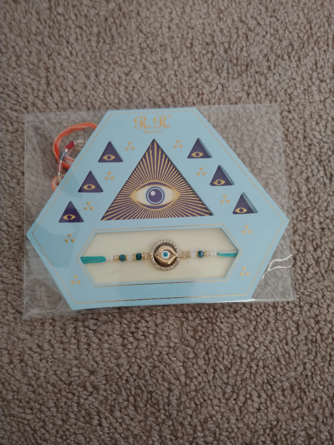 Rakhi Bracelet Kit with Evil Eye Charm