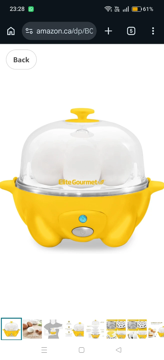 Elite Gourmet Yellow Egg Cooker-Urgent Move Out Sale