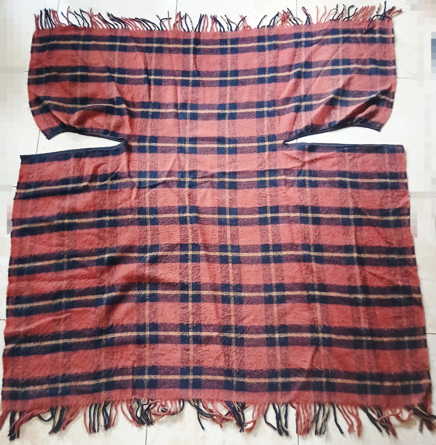FREE Plaid Cape Blanket with Fringe
