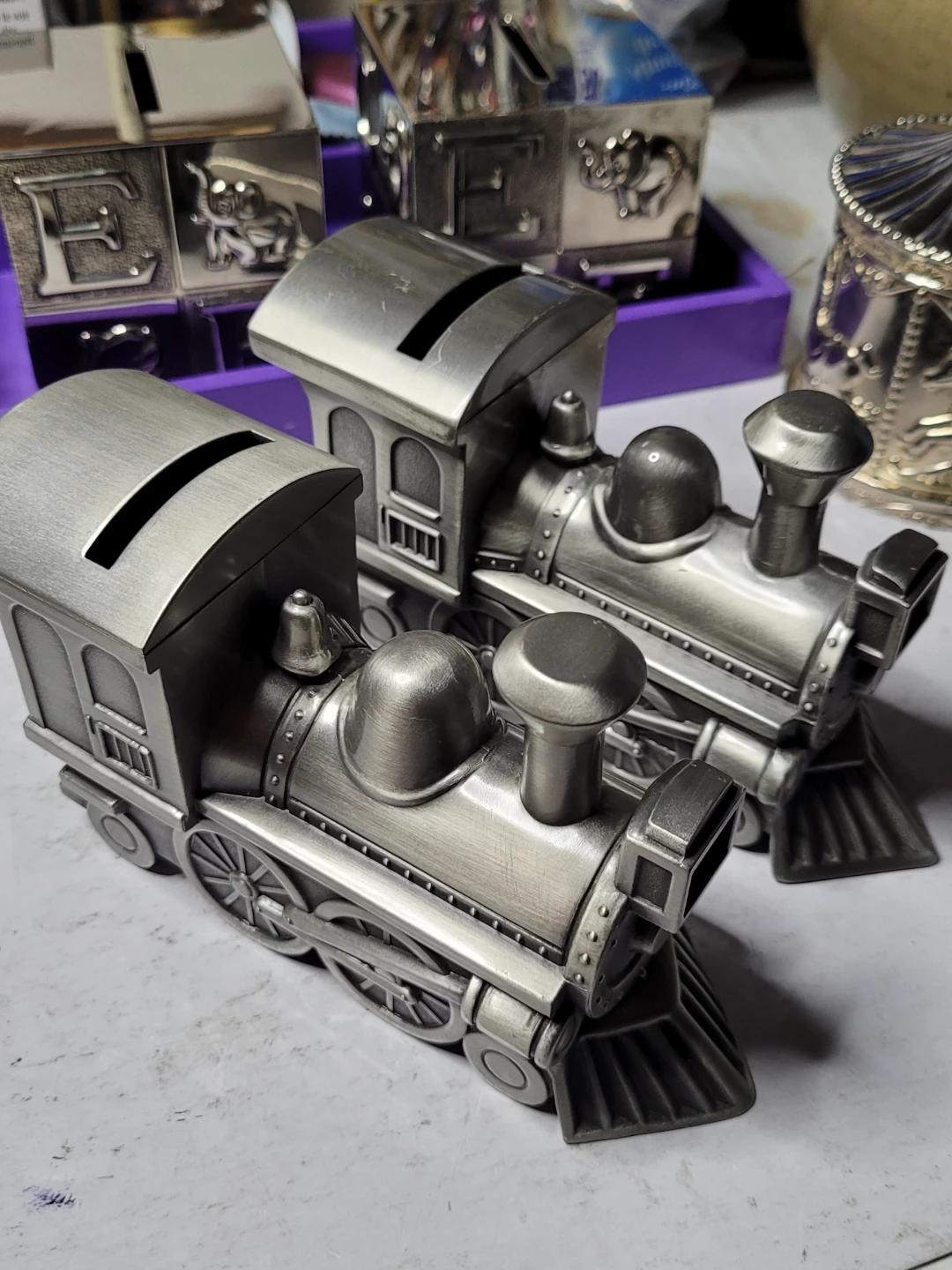 Metal Train Coin Bank