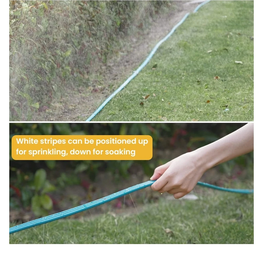 3-Tube Flat Garden Hose with Leakproof Gasket